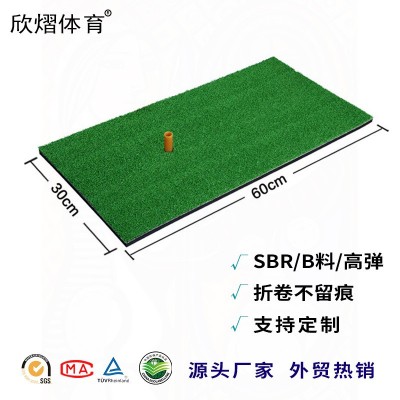 亚马逊便携迷你户外室内挥杆练习器golf配件击球垫高尔夫打击垫图2