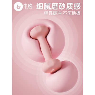 哑铃家用健身女士专用磨砂浸塑防汗防滑学生锻炼男实心小哑铃批发图4