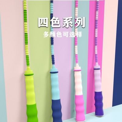 户外运动可调节竹节款跳绳 儿童成人运动软珠竹跳绳 跳绳批发图4