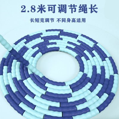 户外运动可调节竹节款跳绳 儿童成人运动软珠竹跳绳 跳绳批发图5