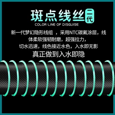 千鲤莱斑点线组成品纯手工绑好竞技台钓鱼线钓鱼主线组渔具批发图5