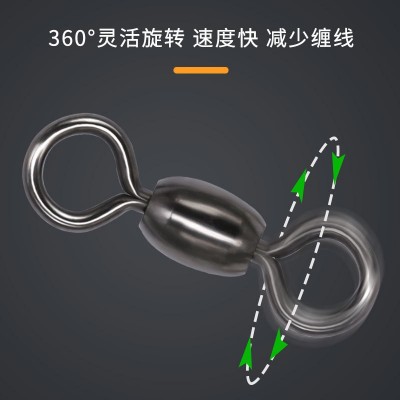 八字环连接器日式转环户外垂钓用品钓鱼小配件渔具批发图2