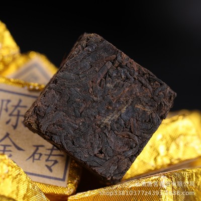 批发云南普洱茶 散装小沱茶 熟茶陈年乔木陈香小金砖 醇香小方砖图5