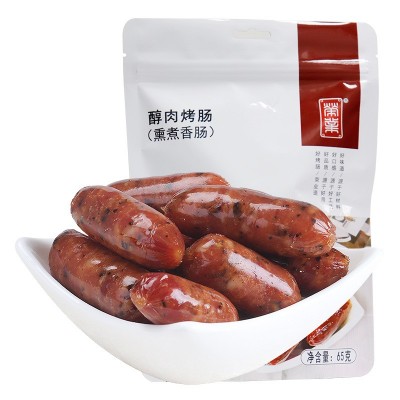 荣业开袋即食醇肉烤肠原味 黑椒味香肠零食小烤肠65g/包零食小吃图4