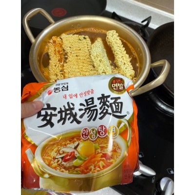 韩国进口安城汤面泡面农心拉面袋装方便面速食方便面125g*40袋整图3