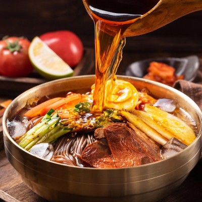 东北延吉酸甜大冷面厂家批发荞麦面325g/袋韩式荞麦冷面代加工