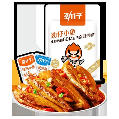 厂家直销劲仔小鱼仔袋装湖南香辣小鱼休闲零食批发麻辣小鱼干图5