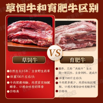 首菜首家 内蒙古土牛肉牛腩牛肚牛排草原散养不注水鲜牛肉厂价直图4