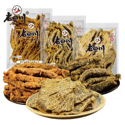 金角老四川牛肉干五香125g重庆特产休闲零食小吃肉条老字号香辣味图2