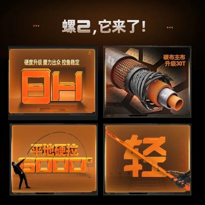 螺纹钢二代鱼竿碳素轻硬巨物竿19调8H黑坑钓鱼竿台钓竿大物鲟鱼竿图2
