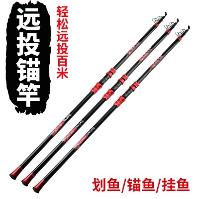 渔具大导环纯碳远投竿锚杆4.5米 4.2米锚鱼竿远投竿可改可视锚竿图2