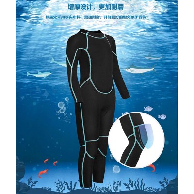 新款3MM潜水服儿童体长袖加厚保暖情侣潜水衣男青少年浮潜冲浪服图2