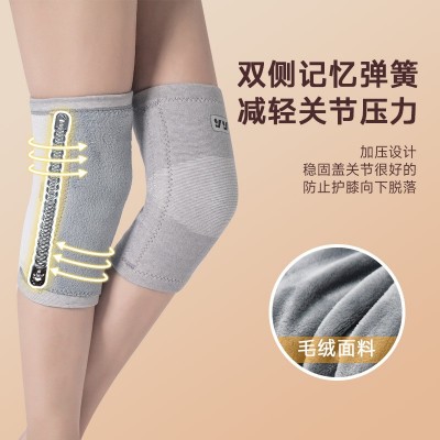 秋冬季加绒保暖护膝四面弹防寒加厚护膝盖跑步骑行保护膝关节图2