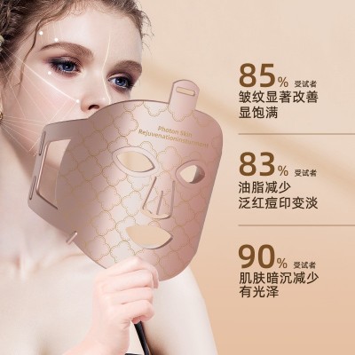 新品轻薄硅胶面罩美容仪面罩光子嫩肤仪LED美容面罩红蓝光面罩厂图3