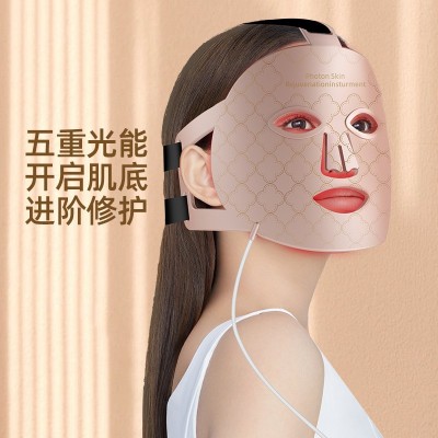 新品轻薄硅胶面罩美容仪面罩光子嫩肤仪LED美容面罩红蓝光面罩厂图2