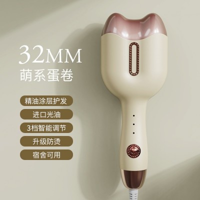 猫爪蛋蛋卷头卷发棒水波纹波浪可爱夹板短电卷发器可爱小巧卷发棒图3