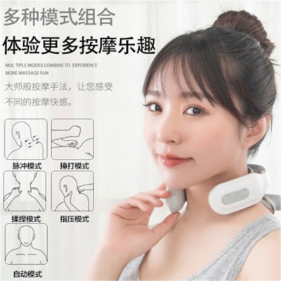 智能颈椎按摩仪脉冲多手法护颈仪器颈部按摩仪充电颈椎008四头图2