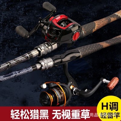 碳素雷强打黑大物路亚鱼竿厂家批发超轻硬插节抛竿翘嘴海钓船钓杆图3
