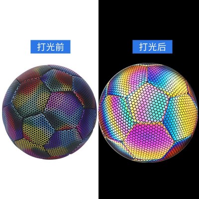 跨境爆款5号发光足球 世界杯纪念款耐磨成人标准炫彩发光足球批发图3