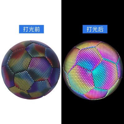 工厂现货反光足球批发跨境比赛训练专用低弹耐磨5号反光足球批发图3