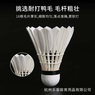 乐客羽毛球12只耐打正品台纤比赛训练羽毛球家庭娱乐羽毛球图3