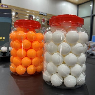 乒乓球无标原厂直销2星品质训练专用球双桶装便携式桶装训练球图3