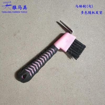 马蹄刷 马蹄勾 塑柄Brush包胶多款多种颜色 马房马匹清洁工具跨境图3