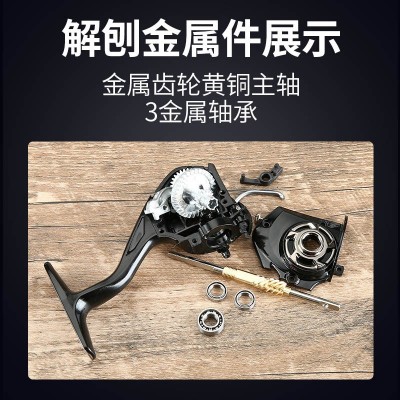 钓德来NX全金属渔轮纺车轮渔线轮鱼线轮海杆轮远投轮路亚鱼轮渔具图4