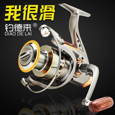 钓德来DC全金属线杯渔轮鱼线轮纺车轮海竿轮钓渔线轮鱼竿垂钓渔具图2
