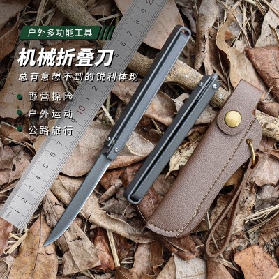 折叠刀 户外刀具 破窗求生刀创意便携水果刀女士防身迷你机械小刀