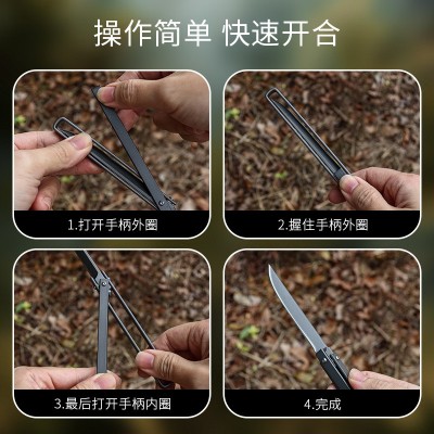 折叠刀 户外刀具 破窗求生刀创意便携水果刀女士防身迷你机械小刀图3