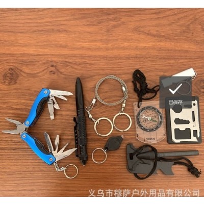 现货户外求生工具盒野营装备SOS急救包 求生应急工具多功能钳子图4