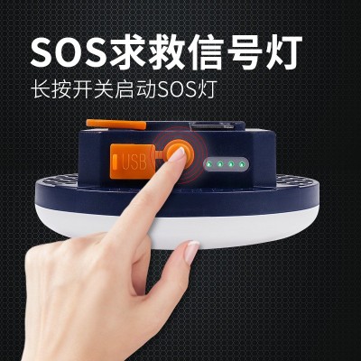 可充放电led磁吸悬挂夜市灯usb应急飞碟灯摆摊夜市露营野营地摊灯图2