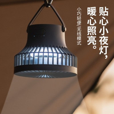 户外露营灯夜灯电风扇夏季户外露营风扇三脚架风扇悬挂吊扇迷你图3