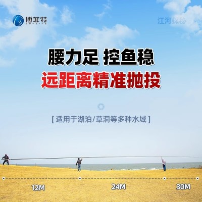 博菲特新款银色系江河探秘24米-35米炮竿钓竿鱼竿35米炮竿图3