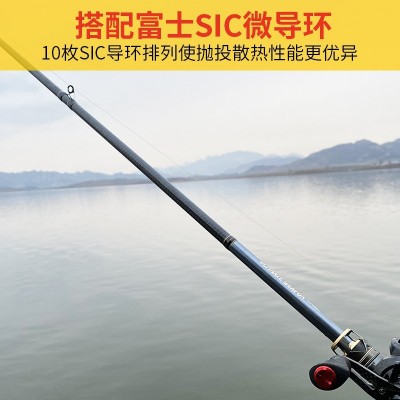 更专业独节鳜鱼竿可调重心超快调富士SIC导环凤尾黑坑路亚虫竿杆图2