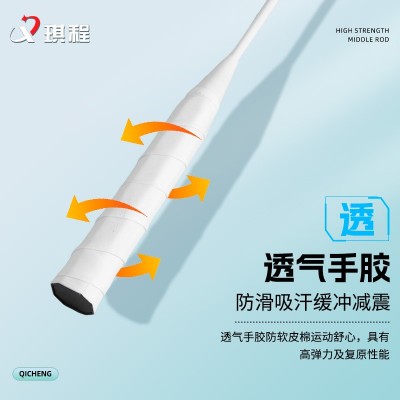琪程正品羽毛球拍初学者学生成人儿童铁合金耐打双拍套装厂家批发图4