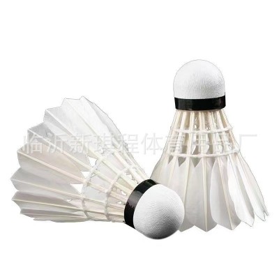 羽毛球3只/6只/12只桶装散装无标鹅毛厂家直销批发高弹力娱乐训练图5