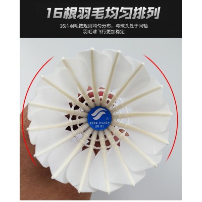 厂家供应羽毛球加工 耐打鹅毛球室内户外训练比赛用球练习图2