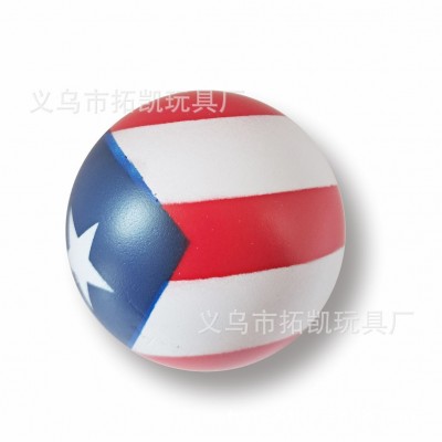 跨境爆款6.3cm国旗减压球，古巴国旗造型压力球，美国加拿大国旗图5