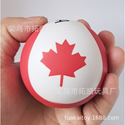 跨境爆款6.3cm国旗减压球，古巴国旗造型压力球，美国加拿大国旗图3