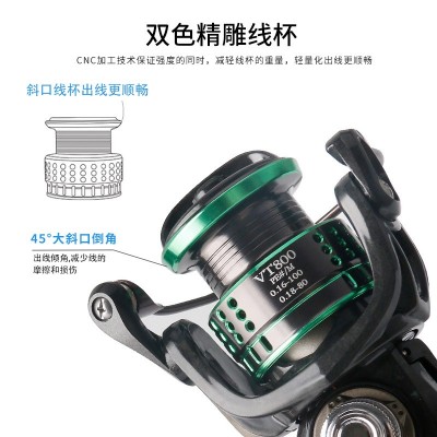 得趣碳素轻量153g路亚轮纺车轮微物马口轮鱼线轮渔轮海竿鱼轮批发图3