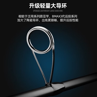 阿布23新款bmax黑马仕单杆稍翘嘴鲈鱼打黑装备泛用啊布BMX3路亚竿图4