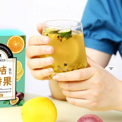 金桔柠檬百香果茶补充维c水果茶网红茶批发冻干青桔柠檬片百香果图4