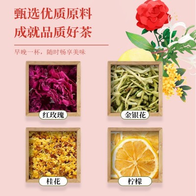 代发玫瑰金银花茶花果茶冲泡饮品泡水喝的养生水果茶茶包花草茶图4