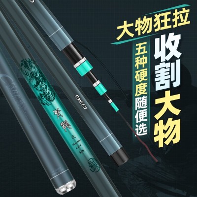 碧泉青龙鱼竿碳素钓鱼竿手杆高档超轻超硬19调台钓竿鲤鱼竿大物竿图2