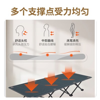 小魔户外折叠床单人可收办公室躺椅午睡床行军床陪护床折叠午休床图2
