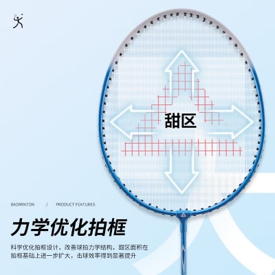 匹克（PEAK）羽毛球拍对拍升级套装含羽毛球训练比赛凹槽羽拍2支图3